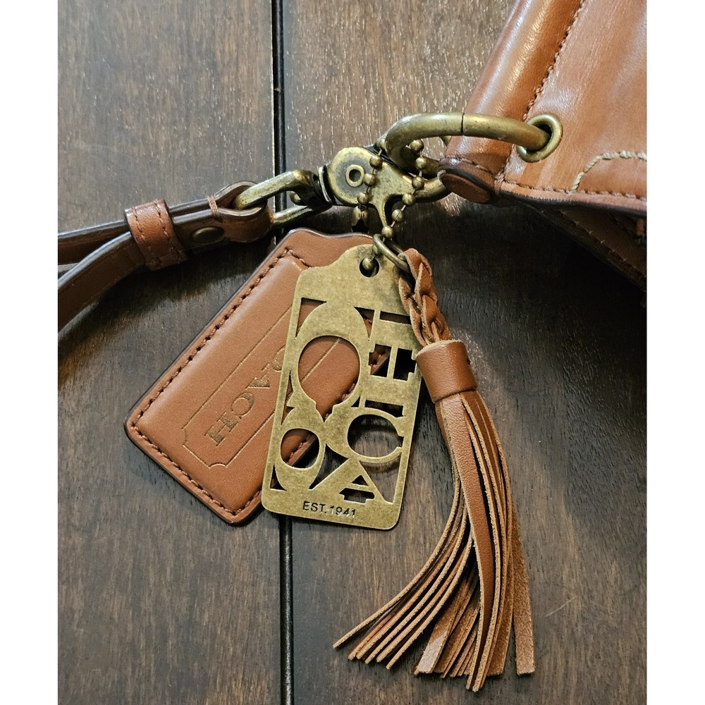 Coach Legacy Willis Brown Leather Crossbody Satchel Bag Turn Lock 19132 - Picture 9 of 11